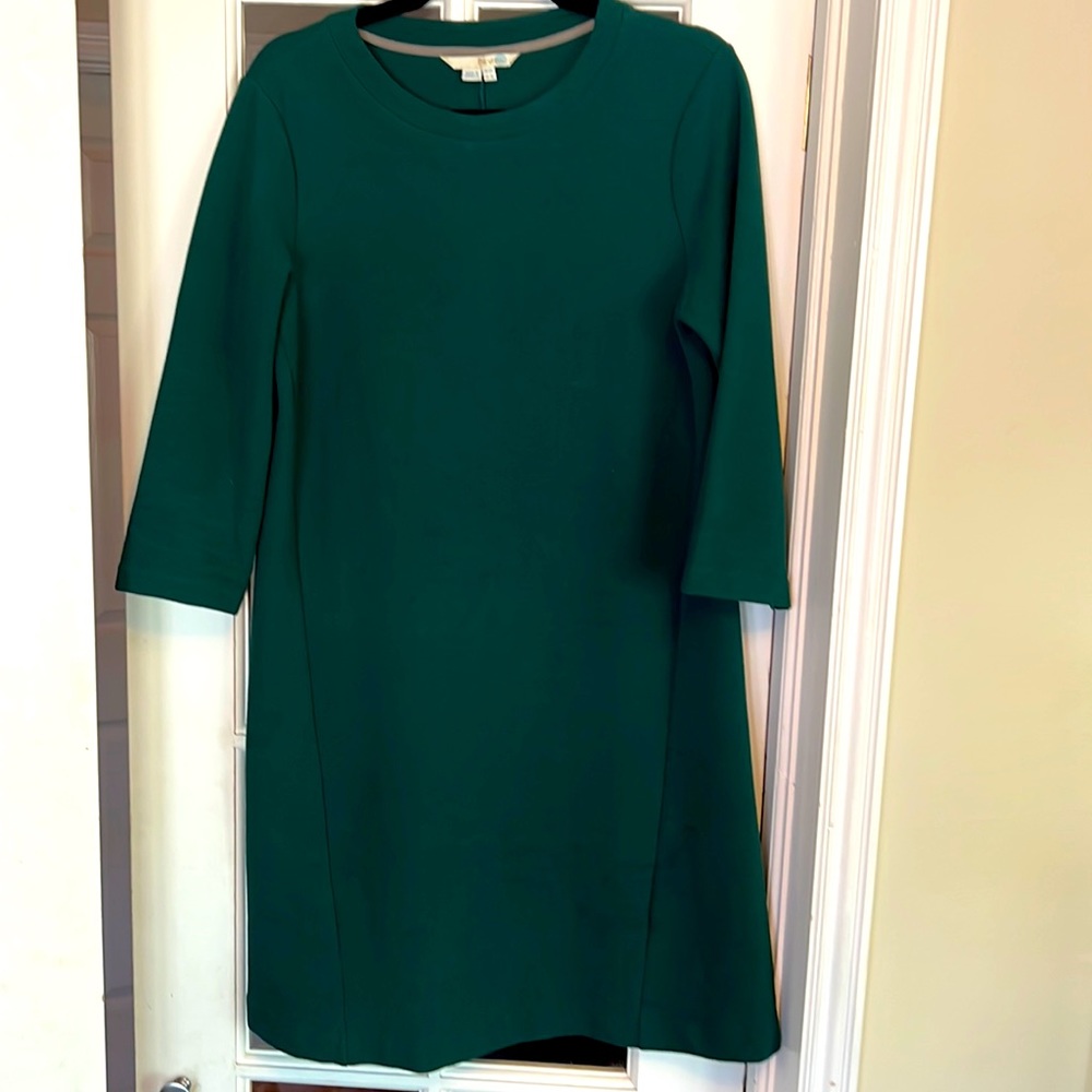 Boden Forest Green ribbed knit dress